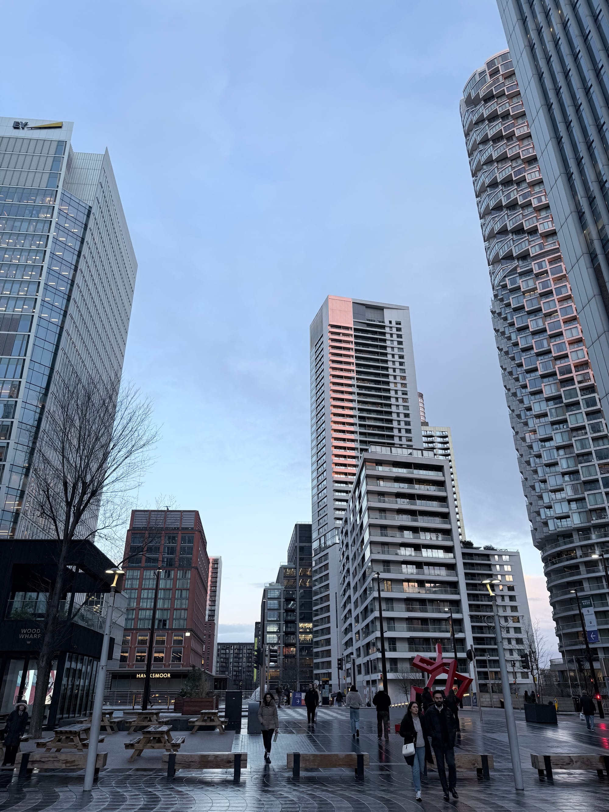 Canary Wharf 에서의 저녁식사